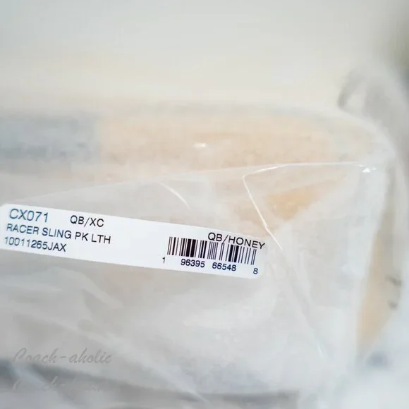 NWT Coach CX071 Leather Racer Sling Pack in Honey - Picture 4 of 7